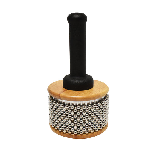 Cabasa Mediana Metalica en Madera Natural Dm