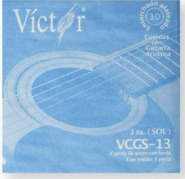 Paquete de Cuerdas Victor Guitarra Acero 3a