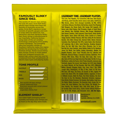 Encordadura Ernie Ball Beefy Slinky para bajo Electrico 4 Cdas 65-130 2840