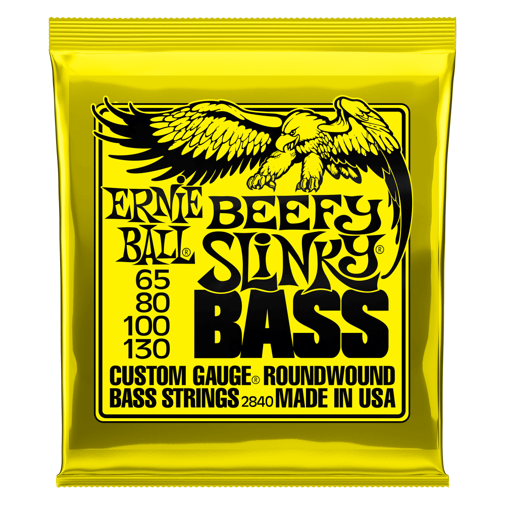 Encordadura Ernie Ball Beefy Slinky para bajo Electrico 4 Cdas 65-130 2840