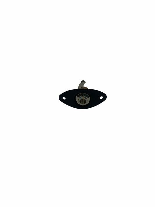 Jack Mono 6.3 mm con Placa Metálica Negra Radox | 043-322