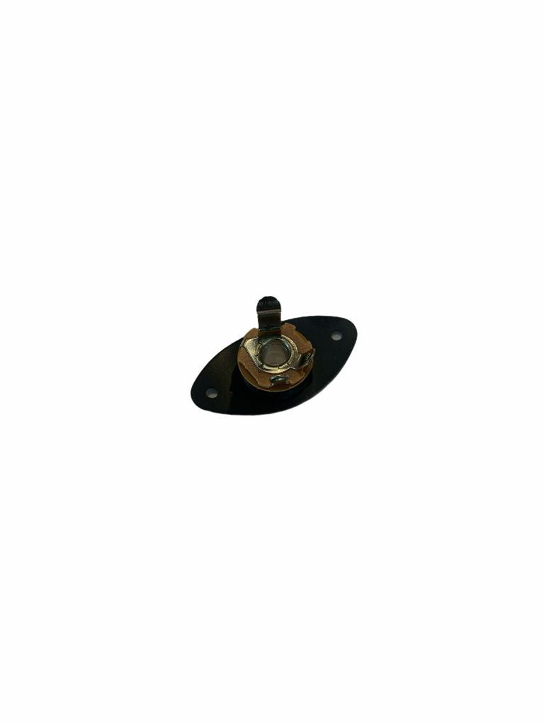 Jack Mono 6.3 mm con Placa Metálica Negra Radox | 043-322