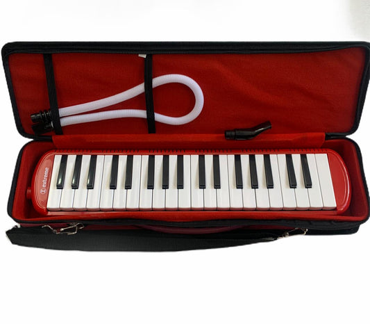 Melodica Extreme 37 Teclas 3 Octavas Estuche con Cierre Roja