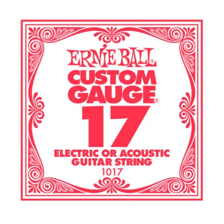 Cuerda Suelta Ernie Ball Custom Guitarra Eléctrica/Acústica .017