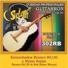 Juego de Cuerdas Guitarrón Selene Nylon Rojo Níquel Cobre 302-RB