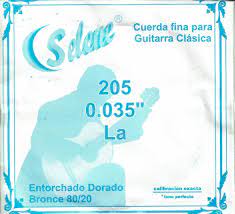 Cuerda Suelta Selene Guitarra Clásica Entorchado Dorado 5a sin Borla 205