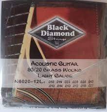 Juego de Cuerdas Black Diamond Guitarra 12 Cuerdas Bronce .010-.049