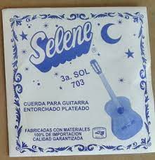 Paquete de Cuerdas Entorchado Plateado Alma Acero Hexagonal 3ra Selene 703