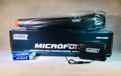 Microfono Dinamico Multidireccional Inalambrico Marca Radox Mod: