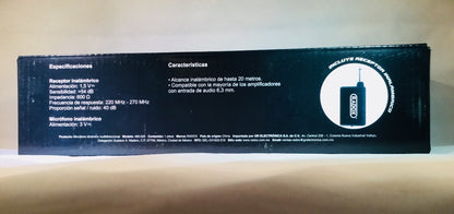 Microfono Dinamico Multidireccional Inalambrico Marca Radox Mod: